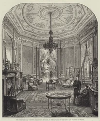 Die Internationale Fischereiausstellung, Boudoir im Pavillon des Prinzen und der Prinzessin von Wales